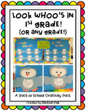 Look Whoo's in 1st Grade {or any grade} Back to School Owl