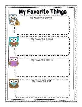 Look Whooo's In Preschool {Back to School Owl Theme "All About Me