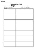 Look and Find Bags Recording Sheet