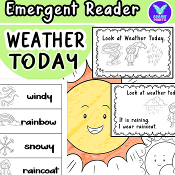Preview of Look at Weather Today - Emergent Reader Kindergarten & First Grade Mini Book