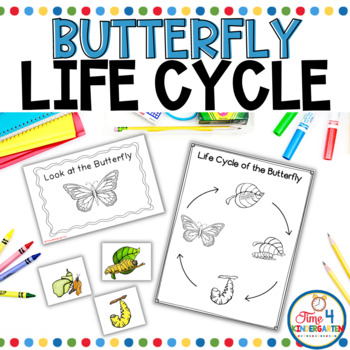 Butterfly Life Cycle Emergent Reader and Activities by Time 4 Kindergarten