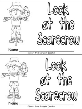 Preview of Look at the Scarecrow Emergent Reader for Kindergarten- Fall Autumn