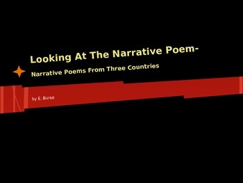 Preview of Looking At The Narrative Poem