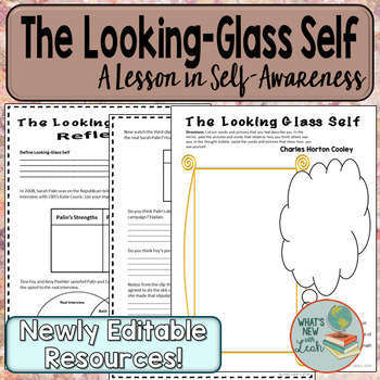 Preview of Looking Glass Self Lesson and Activities