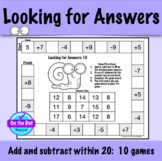 Looking for Answers Board Games for Adding and Subtracting