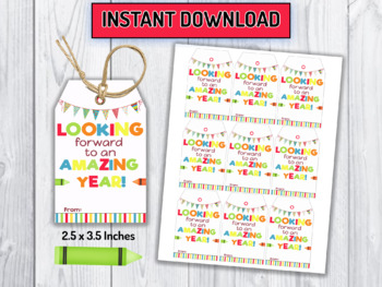 Editable We're Going to Have an Amazing Year Gift Tag Template, First —  Posh Park