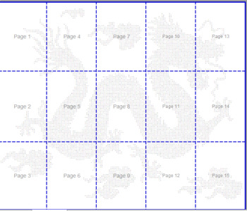 Preview of Loong(dragon)shape Wall Size Word Search template for Chinese Vocabulary V2.0