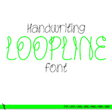 Loop line font, handwriting font, ttf, otf, eps, png, dxf,