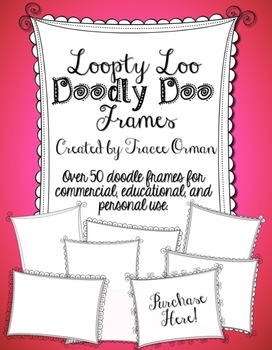 Preview of Loopty-Loo Doodly-Doo Clip Art Frames Commercial Use