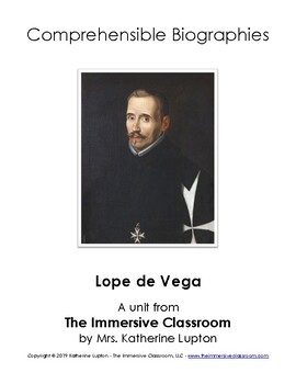 Preview of Lope de Vega: Comprehensible Spanish Unit