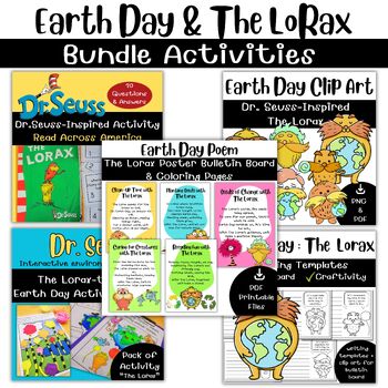 Preview of Lorax-Themed Earth Day Bundle Activities / Arbor Day