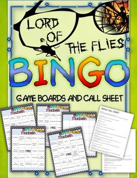 Preview of Lord Of The Flies Bingo: Instructions, Game Boards, and Call Sheet