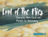 Lord of the Flies Blank Notecards and Prompts for Notetaking