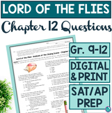 Lord of the Flies Chapter 12 SAT AP Multiple Choice Questi