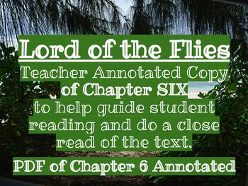 Preview of Lord of the Flies- Chapter 6 Annotated