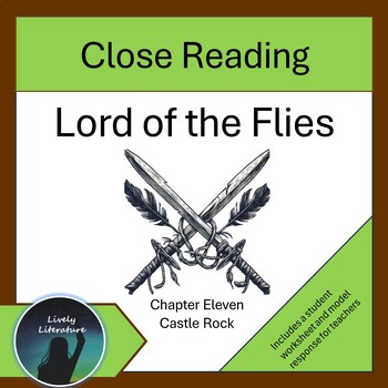 Preview of Lord of the Flies Close Reading Worksheets Chapter Eleven