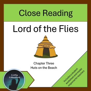 Preview of Lord of the Flies Close Reading Worksheets Chapter Three