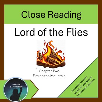 Preview of Lord of the Flies Close Reading Worksheets Chapter Two
