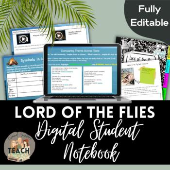 Preview of Lord of the Flies Digital and Printable Interactive Notebooks w/ Close Readings