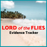 Lord of the Flies Evidence Tracker & Essay Prep Outline, T