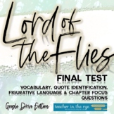Lord of the Flies Final Test Multiple Choice Google Form™