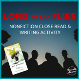 Lord of the Flies Fun Activities: Group Think Close Read +