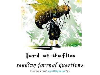 Preview of Lord of the Flies - Novel Study - Journal Response Questions - William Golding
