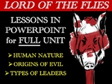 Lord of the Flies Lessons in PowerPoint Slides for Entire 