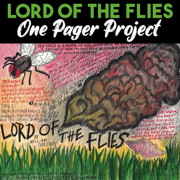 Preview of Lord of the Flies One Pager Project