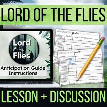 Preview of Lord of the Flies Pre Reading Activity and Introduction Anticipation Guide