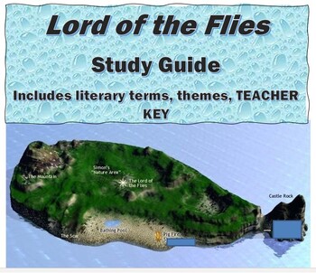 Preview of Lord of the Flies Study Guide - reading questions, literary terms, themes KEY