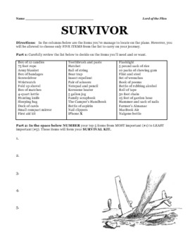lord of the flies survival game