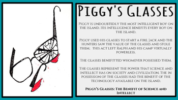 what does piggys glasses symbolize in lord of the flies