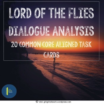 Preview of Lord of the Flies:Close Reading Task Cards