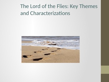 Preview of Lord of the Flies Themes and Characters PowerPoint