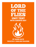 Lord of the Flies Unit Test With Answer Key