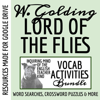 Preview of Lord of the Flies Vocabulary Development Games and Activities Bundle (Google)