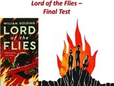 Lord of the Flies by William Golding – Final Test (Short A