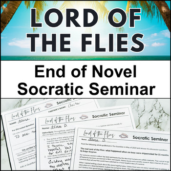 Preview of Lord of the Flies REAL Story of Survival With Text, Questions, Socratic Seminar