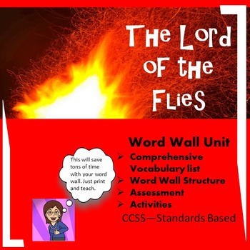 Preview of Lord of the Flies:Word Wall Unit
