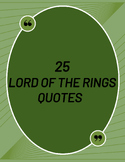 Lord of the Rings Inspirational Quote Posters for the Classroom