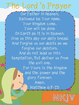Lord's Prayer Poster and Cloze *FREEBIE* by Minute Mommy | TpT
