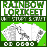 Lorikeet Unit Study and Craft | Rainforest Animals | NO PR