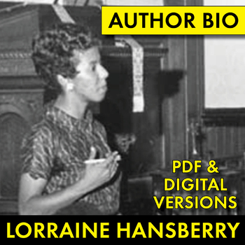 Preview of Lorraine Hansberry Author Study Worksheet, Biography Research, PDF & Google CCSS