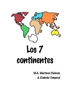 Preview of Los 7 continentes, 7 continents clipart booklet