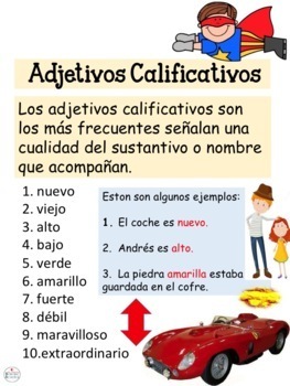 Los Adjetivos-Spanish Back to School Adjectives Activities PDF Option ...