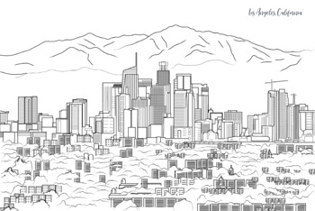 Preview of Los Angeles Coloring Page