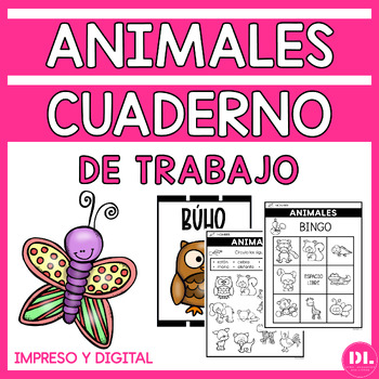 Preview of Los Animales | Cuaderno de Trabajo | Animals Spanish Workbook