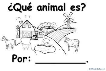 Preview of Los Animales de la Granja: Booklet and activity.