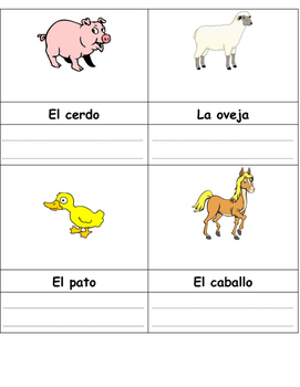 Los Animales de la Granja Flashcards (Farm Animals) by Vecinitos
